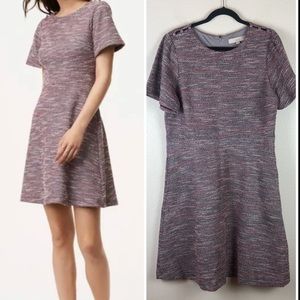LOFT NWT Twee Short Sleeve Dress Sz 14